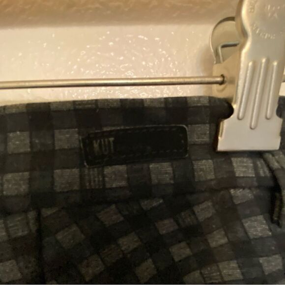 Kut from the Kloth Elyse Checkered mid rise Skinny black goth plaid stretch 4 - Picture 9 of 15